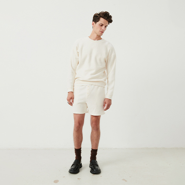 Short Coton Vintage USA Healthknit – Taille L (24-26), Blanc, Enfant, Neuf